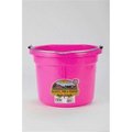 Miller Mfg Co Miller Mfg Co Inc Flat Back Plastic Bucket- Hot Pink 8 Quart - P8FBHOTPINK 956857